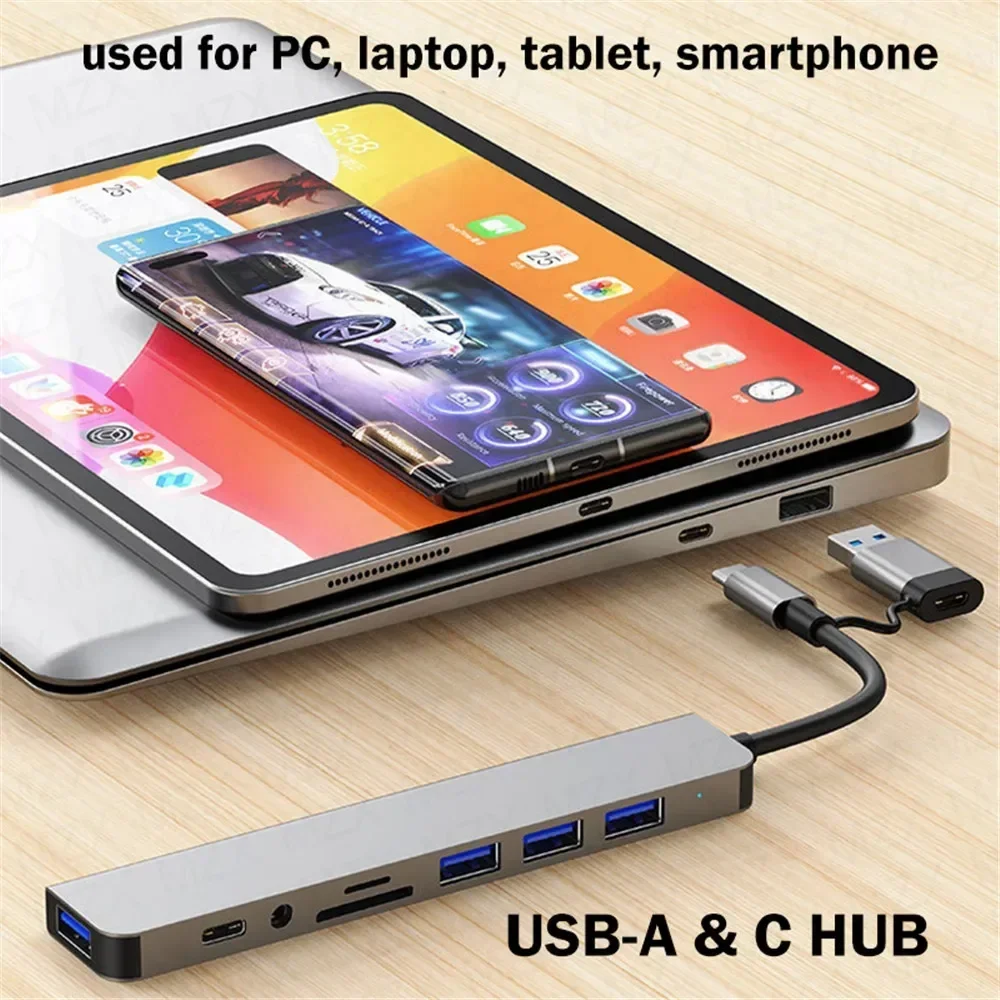 Smart Home Hub 2 - 8-in-2 USB C ハブ マルチポート アダプター