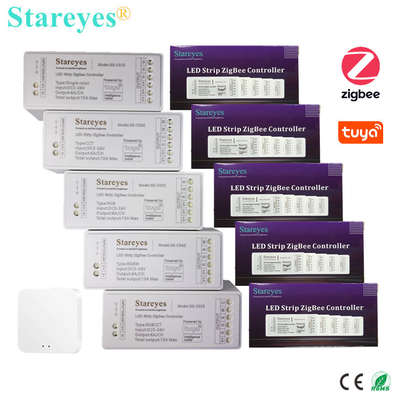 Smart Home Hub 2 - スマートLEDストリップライト,1色RGB CCT,RGBW,rgbcct,音声制御,ワイヤレス,zigbee,ゲートウェイ,ハブ