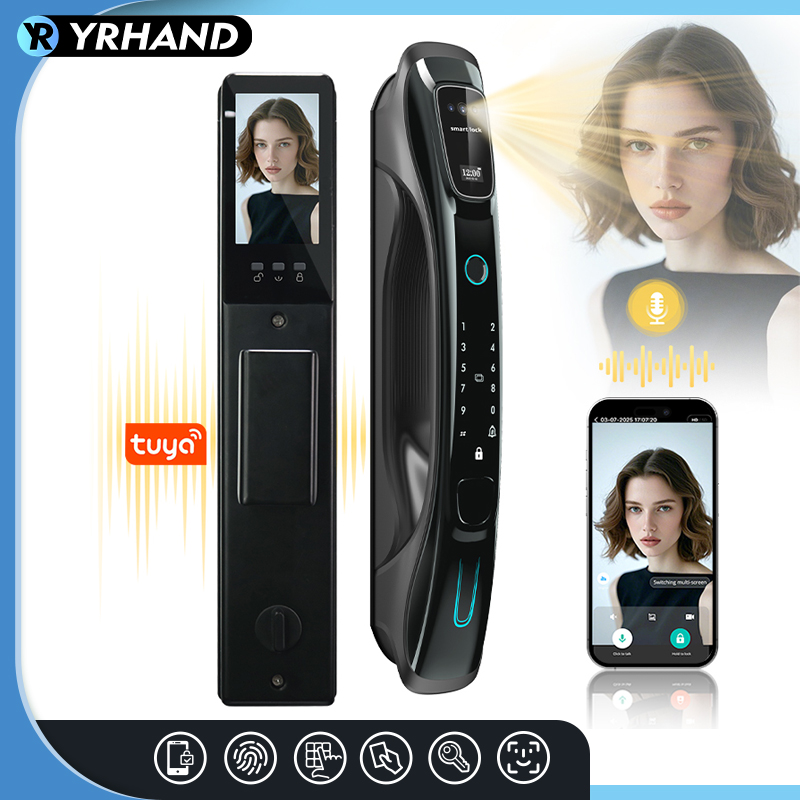 Smart Home Door Lock - スマートロック 3D顔認証 手のひら静脈認証 指紋認証 WiFiアプリ リモートコントロール