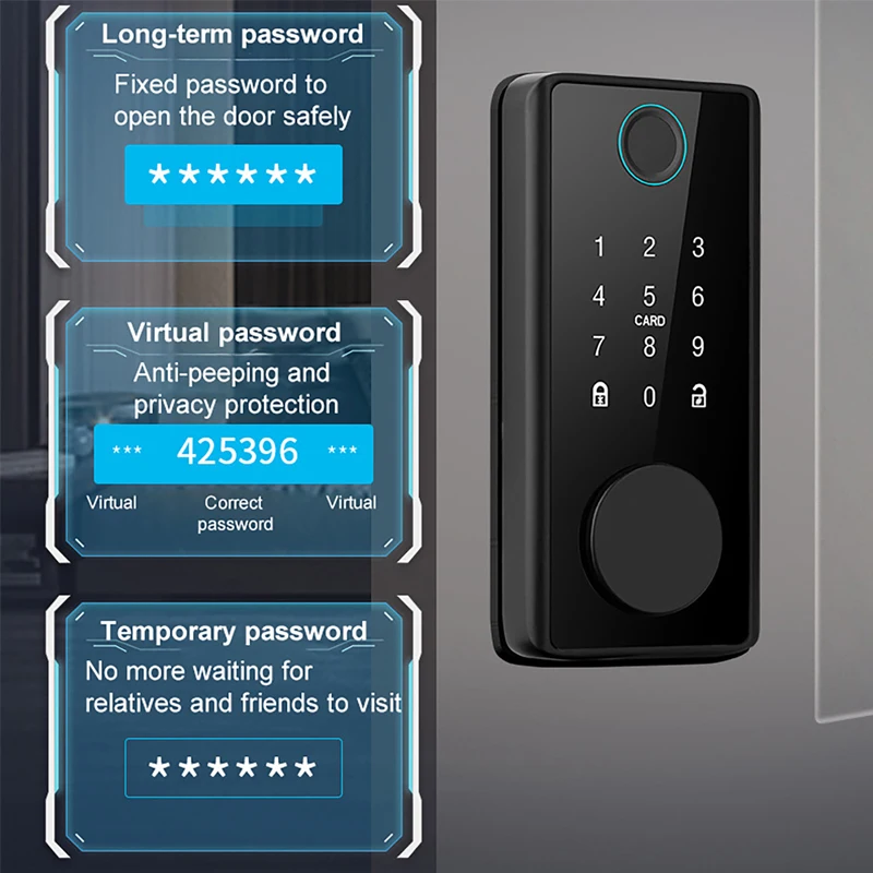スマート指紋認証デッドボルトロック（ラッチ/ドアセンサー付き - Smart Home Door Lock のレビューと価格