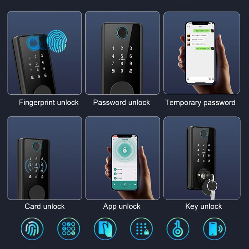 スマート指紋認証デッドボルトロック（ラッチ/ドアセンサー付き - Smart Home Door Lock のレビューと価格